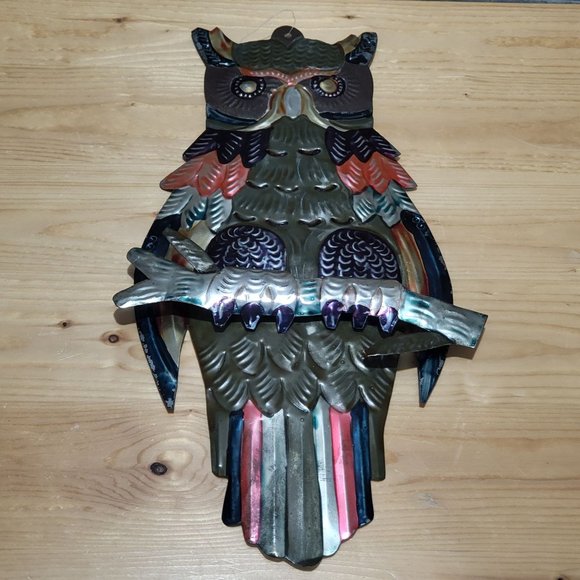 Metal Aluminum Tin Owl Hanging Wall Decor - Picture 3 of 9